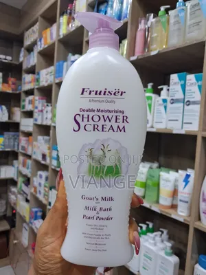 Fruiser Shower Cream Goat Milk With Milk Bath Pearl Powdee
