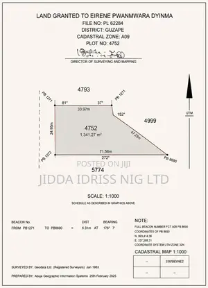 Guzape Main, Plot 4752 for Sale