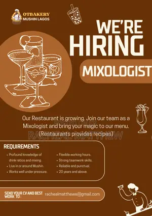 Cocktail/Mocktail/Smoothie/Boba Tea Mixologist in Mushin