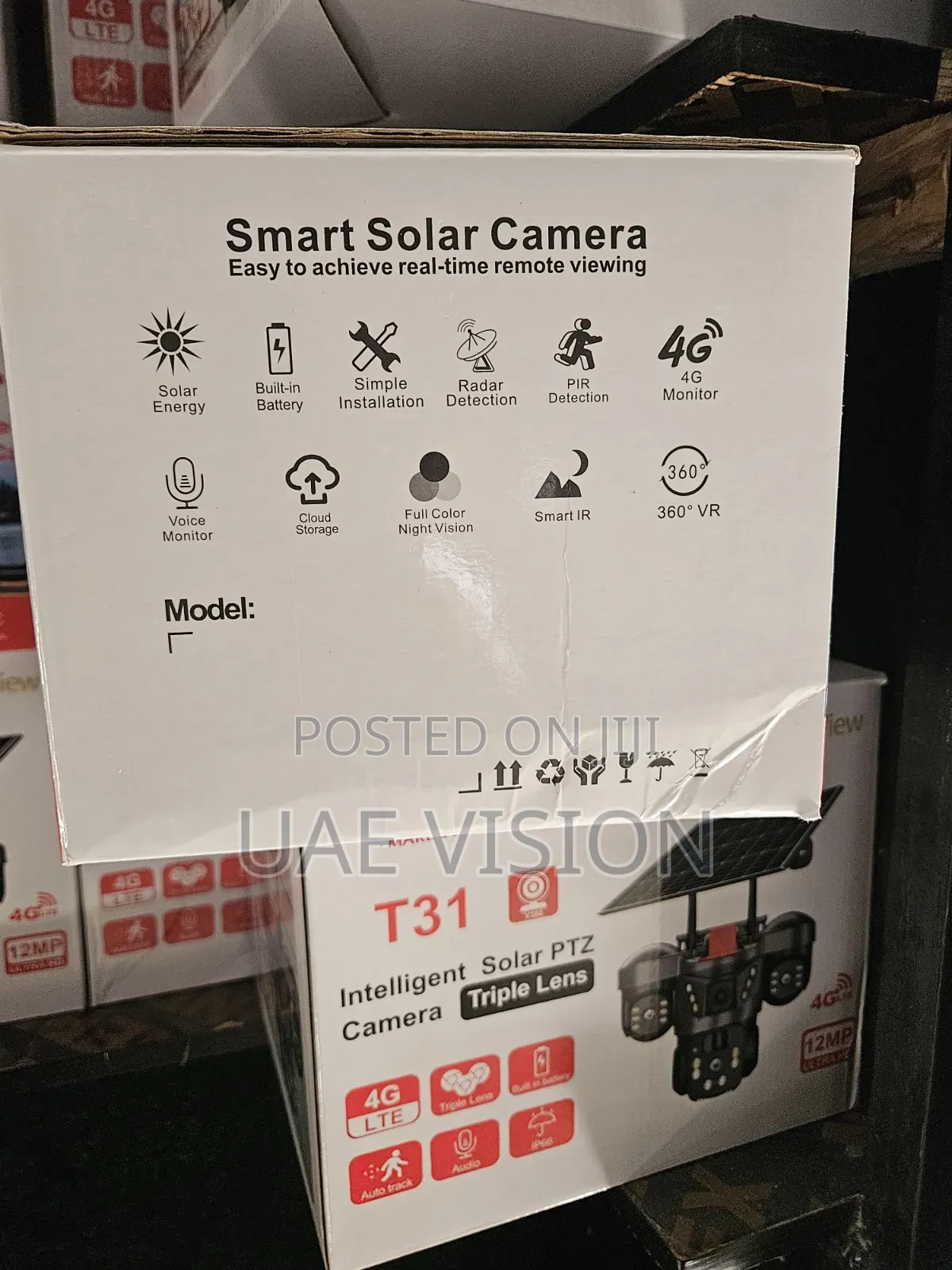 Dual Lens Solar Camera V380 High Quality
