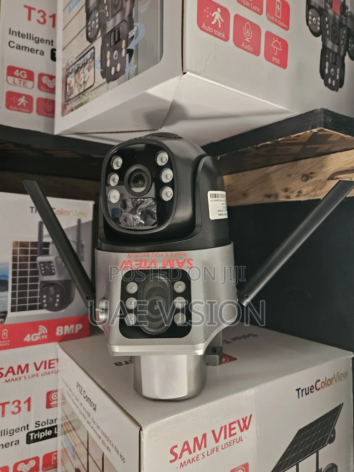 Dual Lens Solar Camera V380 High Quality