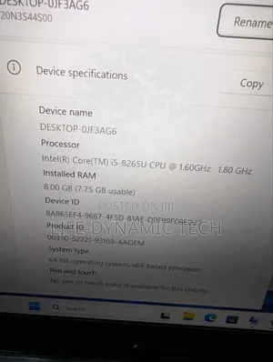 Laptop Lenovo 8GB Intel Core i5 SSD 256GB