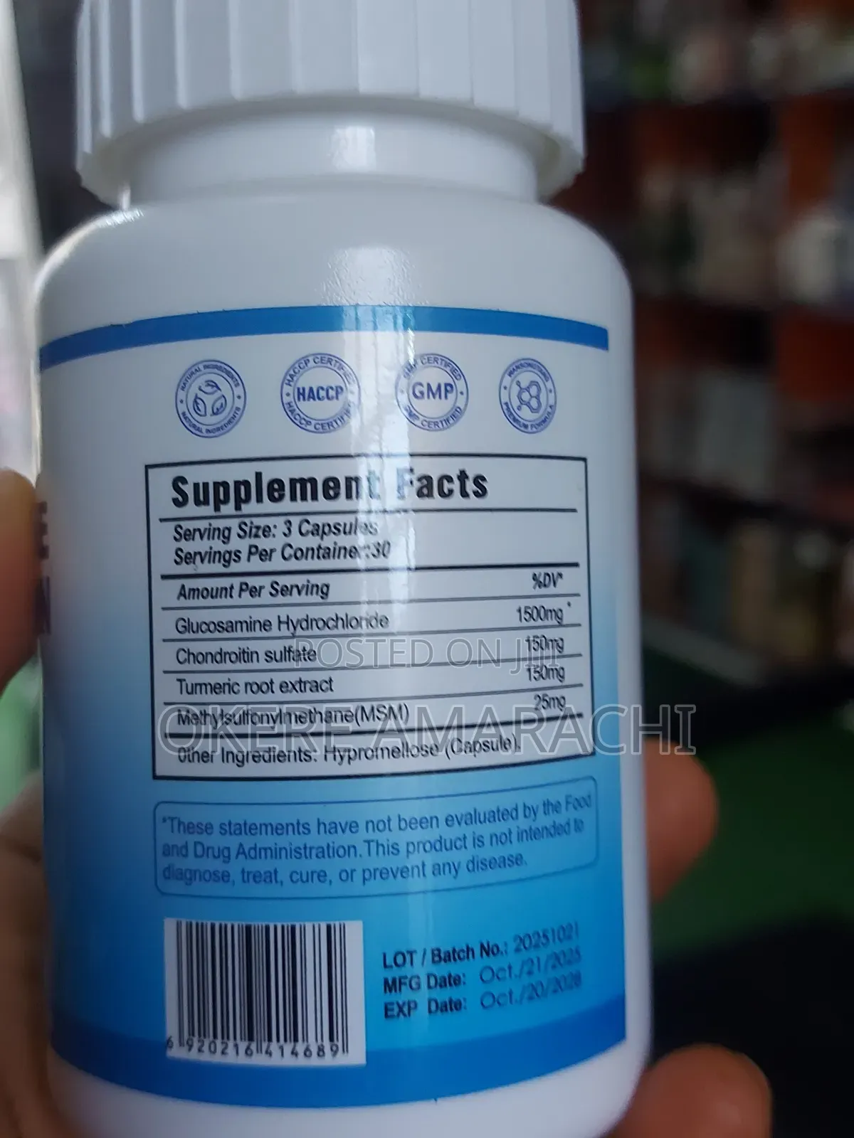 Glucosamine Chondroitin Turmeric and MSM