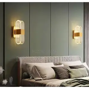Modern Gold Oval Ribbon Led Wall Sconce