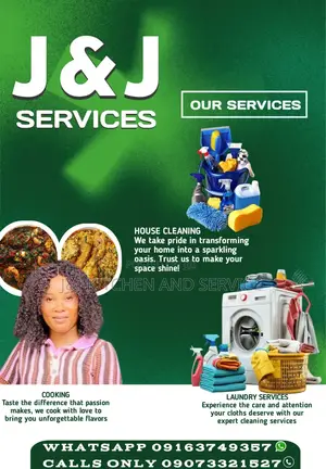 House Cleaning, Laundry And Cooking Service
