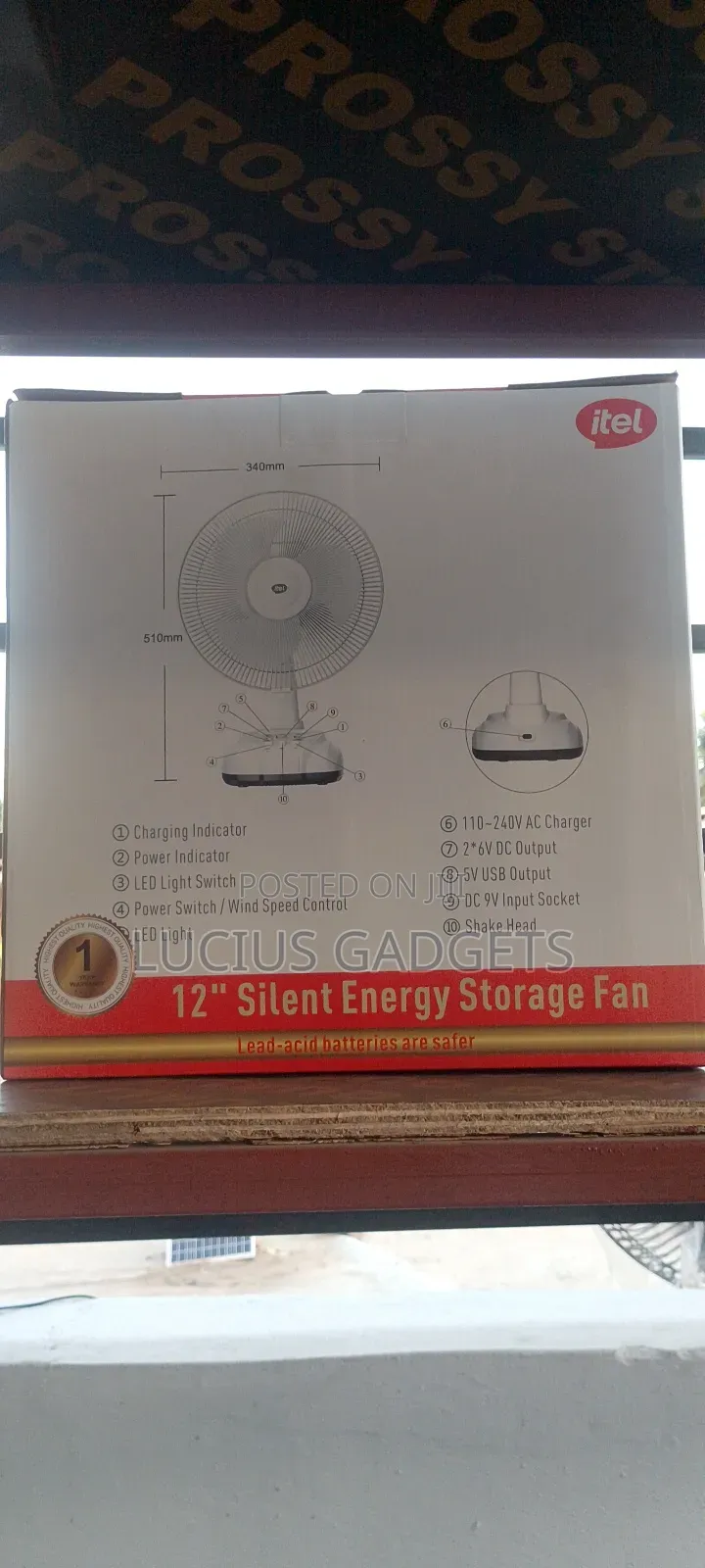 Itel Rechargeable Fan