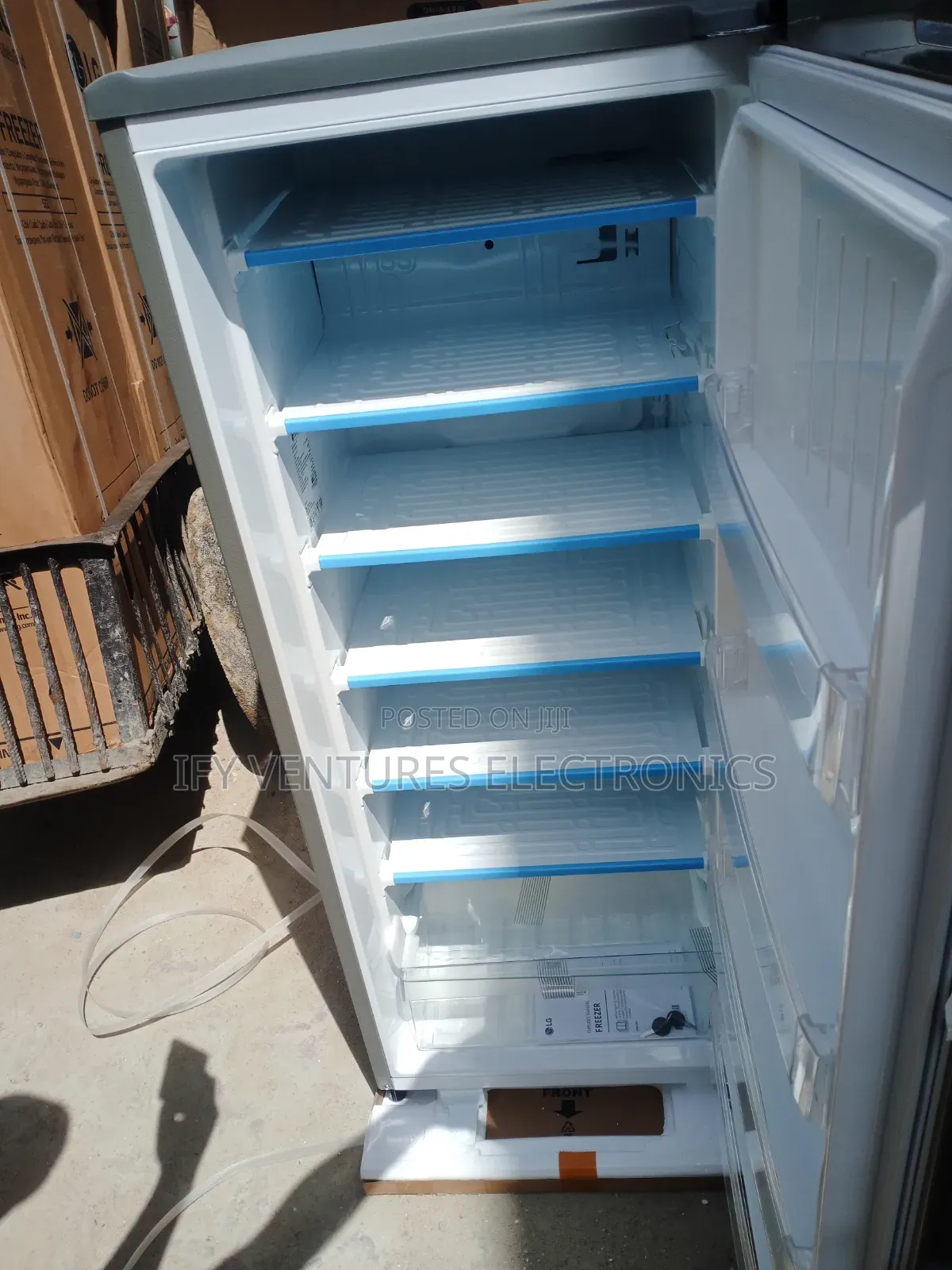 168 Liters Lg Upright Freezer, Ice Block Maker, 110 Watts,Silver Color