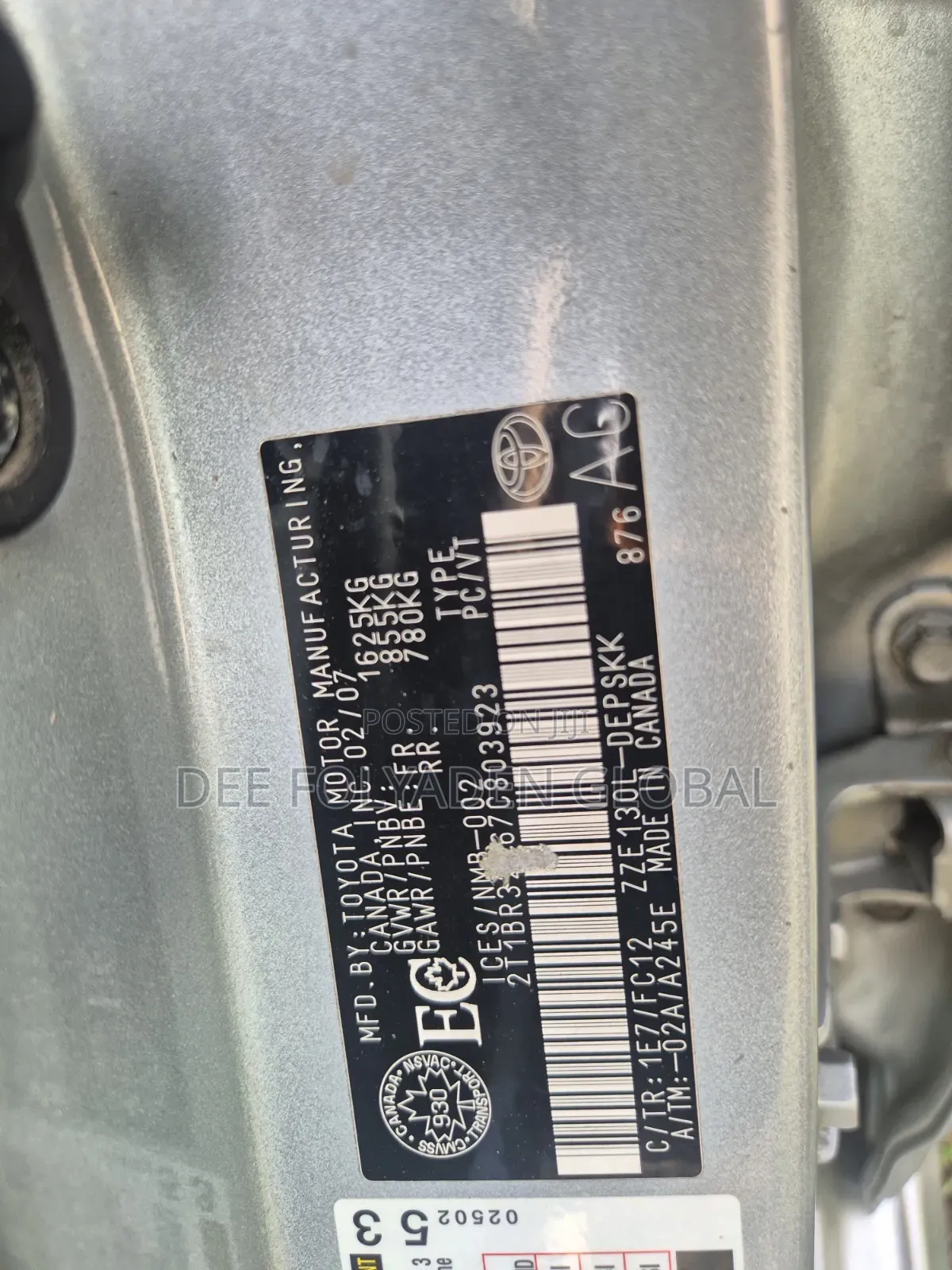Toyota Corolla S 2007 Silver
