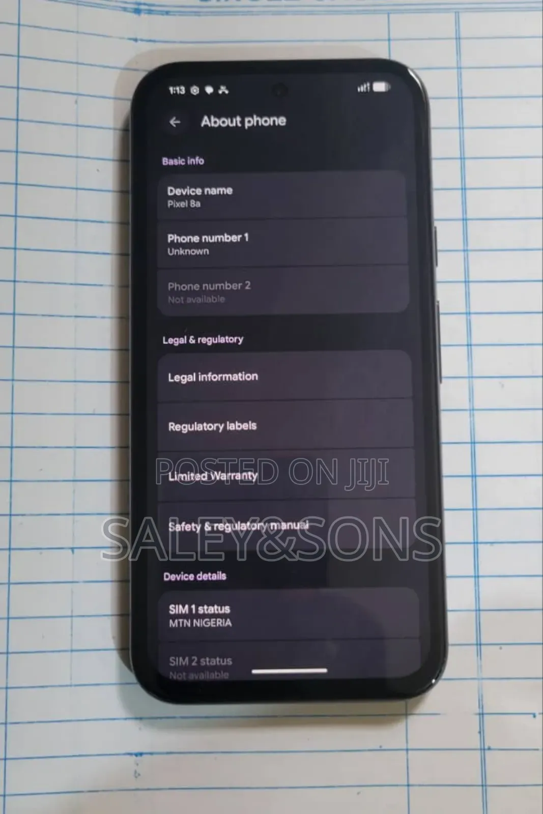 Google Pixel 8a 128 GB Gray