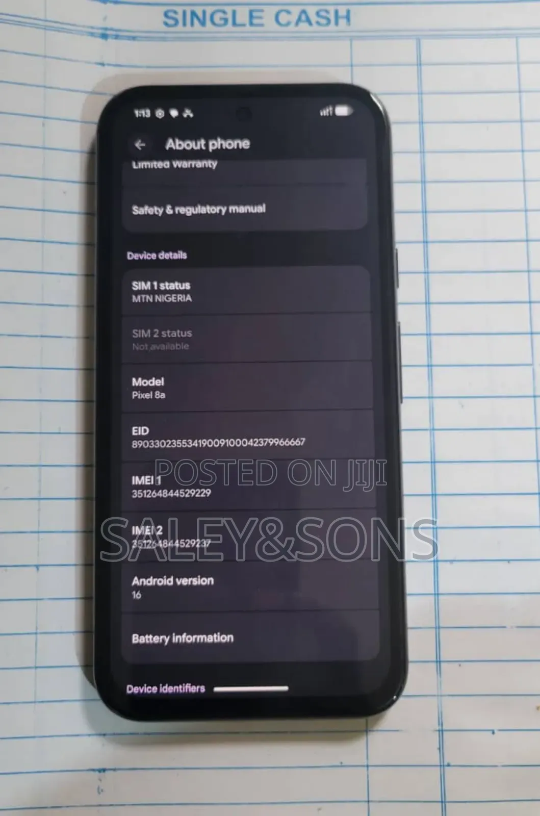 Google Pixel 8a 128 GB Gray