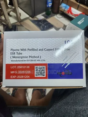 Esr Tube Pipette With Prefilled And Capped Filling Tube