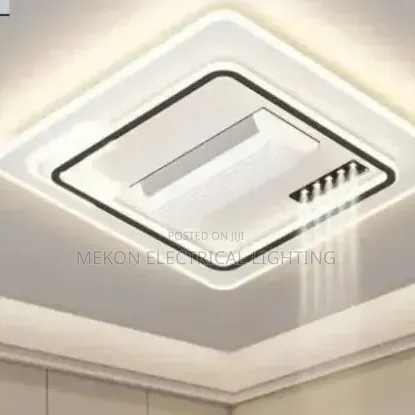 Flush Ceiling Light With Fan