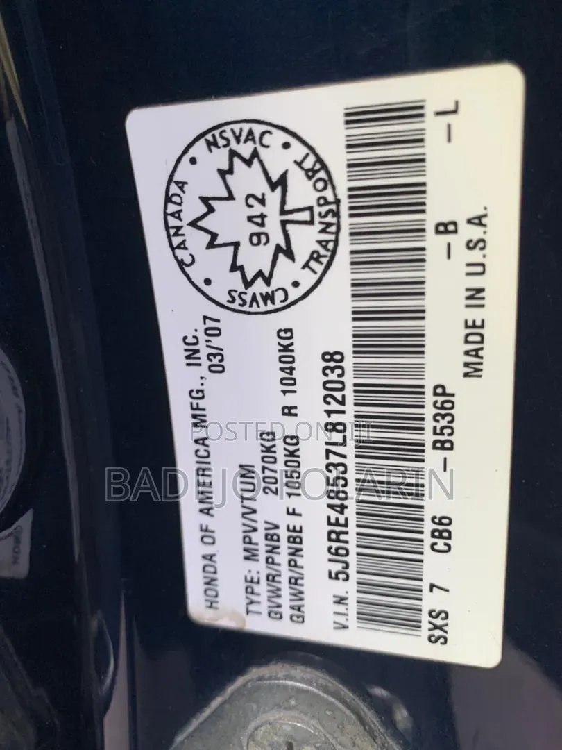 Honda CR-V 2.4 2008 Blue