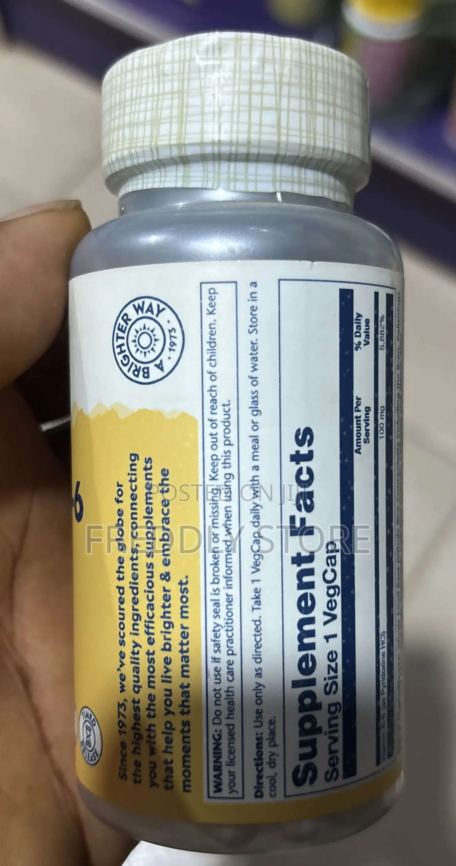 Vitamin B6 100mg Solaray