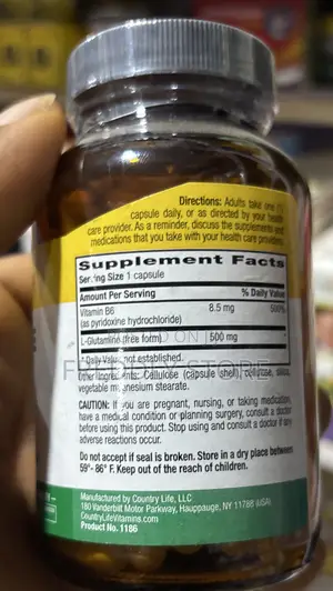 L-Glutamine 500mg Country Life