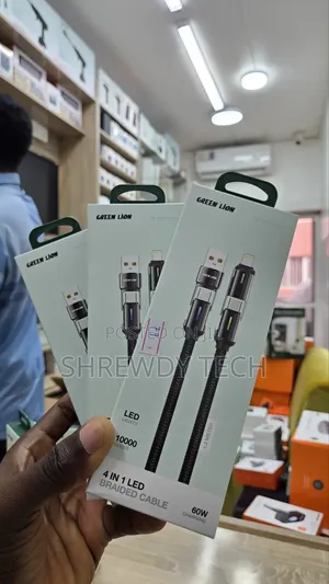 4 in 1 Led Braided Cable