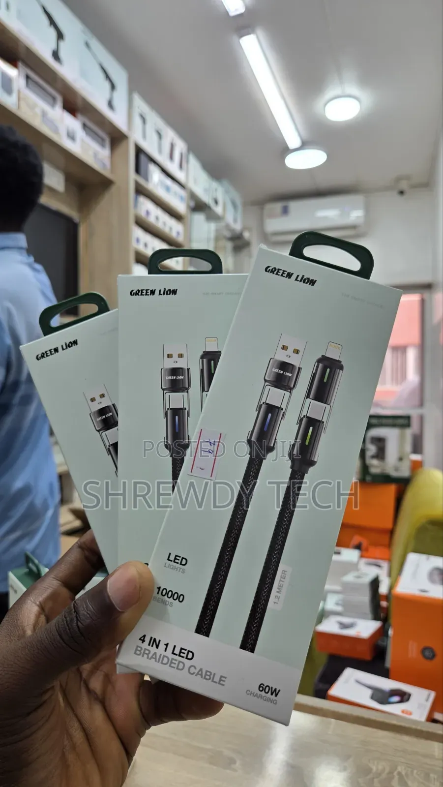 4 in 1 Led Braided Cable