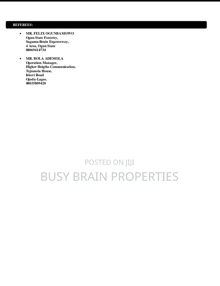 Management And Sales Representative