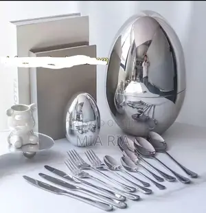 Sliver Egg Shaped 24pcs Cutlery