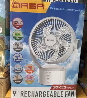 Qasa 9” Rechargeable Fan