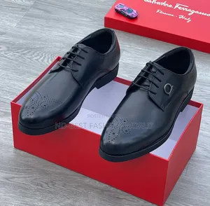 Black Leather Office Shoe