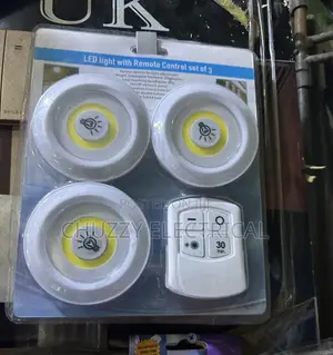 Led Light With Remote Control Set of 3