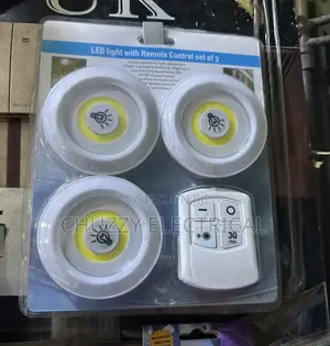 Led Light With Remote Control Set of 3