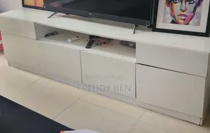 Neatly Used Glossy Tv Console at Sangotedo, Ajah