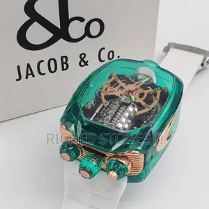 Jacob Co Male Watch Rubber Strap Automatic System