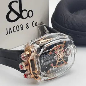 Jacob Co Male Watch Rubber Strap Automatic System