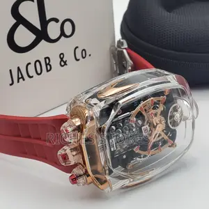 Jacob Co Male Watch Rubber Strap Automatic System