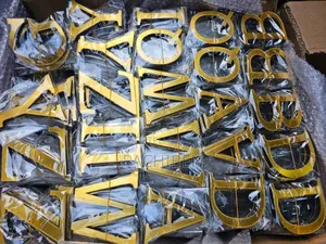 Alphabet Stickers Golden Color