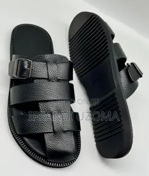 Italian Designer Leather Men Slippers