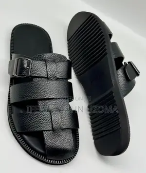 Italian Designer Leather Men Slippers