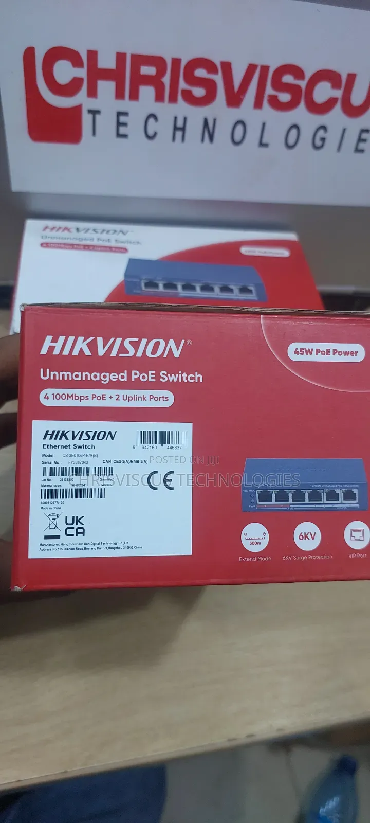 Hikvision 4port Poe+ Network Switch