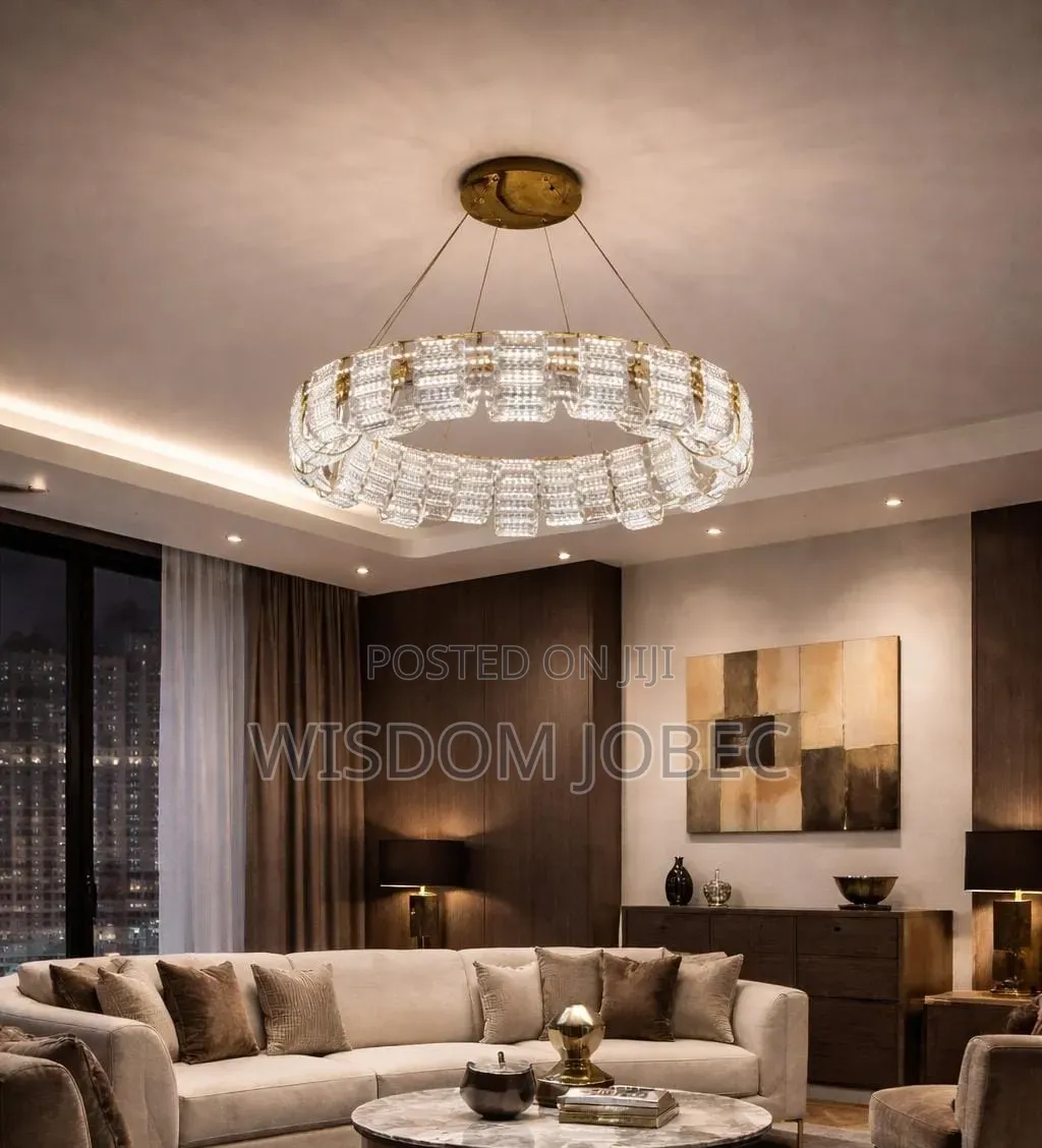 Modern Ring-Shaped Chandelier Featuring