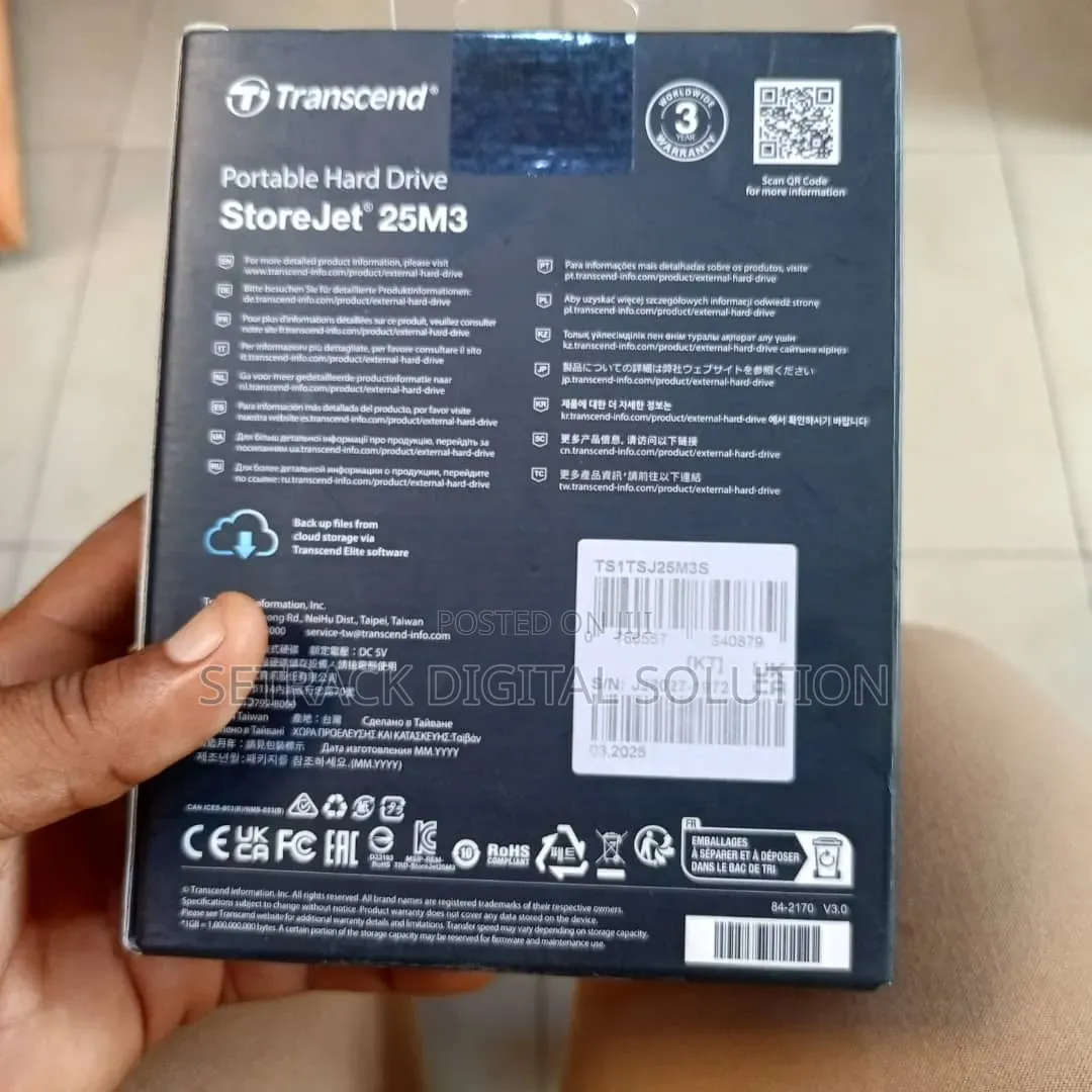 Transcend Storejet 25m3 1tb Portable External Hard Drive