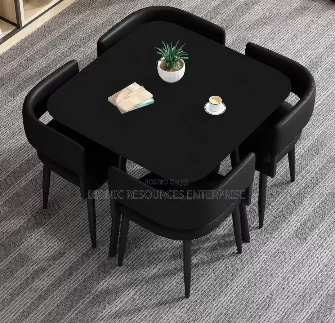 4 Seaters Black Colour Dining Table