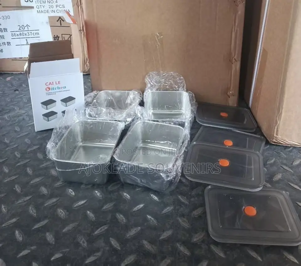 4pcs Stainless Bowl With Lid