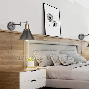 Wall Lamp American Folding Rotating Bed Room Bedside Lamp Living Room