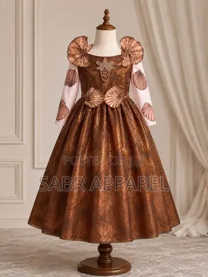 Luxury Shimmering Brown Ball Gown for Girls