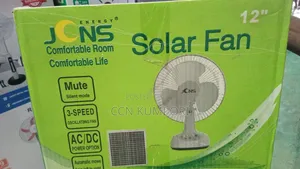 JCNS Energy 12-Inch Rechargeable Table Fan. With Panel and Bolb