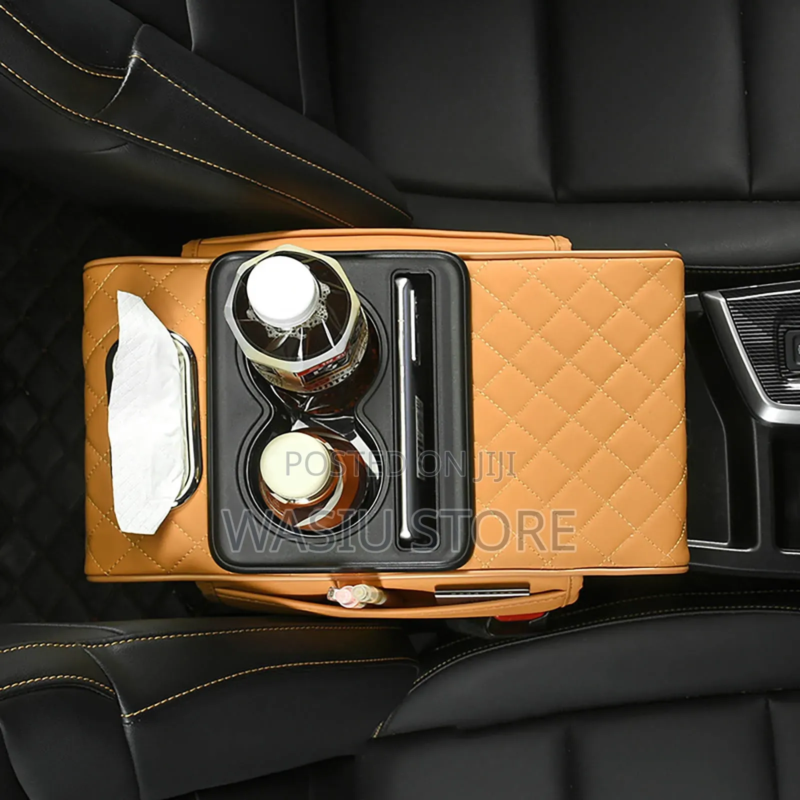 Multi-Functional Car Armrest Organizer and Cushion