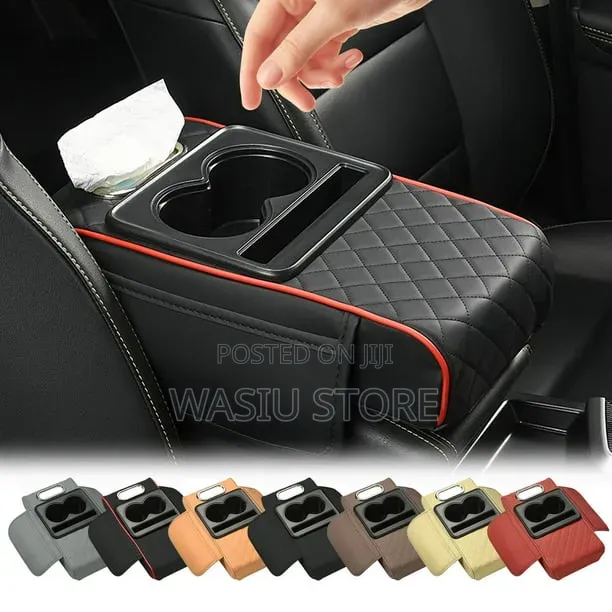 Multi-Functional Car Armrest Organizer and Cushion