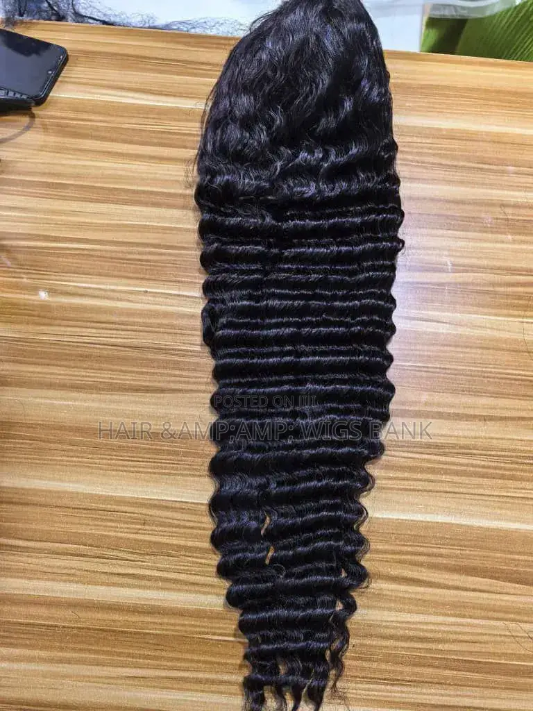 2by 6 Closure Deep Wave Wig Natural C