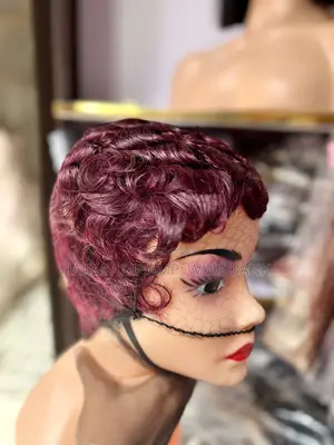 Wine Color Human Hair Chioma Skull Cap Wig Available In 6 Colors