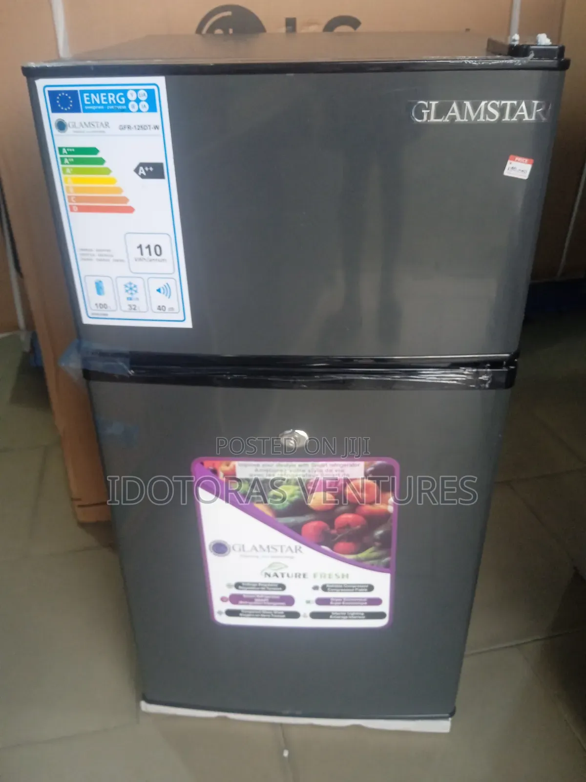 Glamstar Double Door Refrigerator 100l