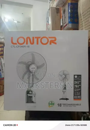 Lontor Rechargeable "18 Inches Water Mist Fan