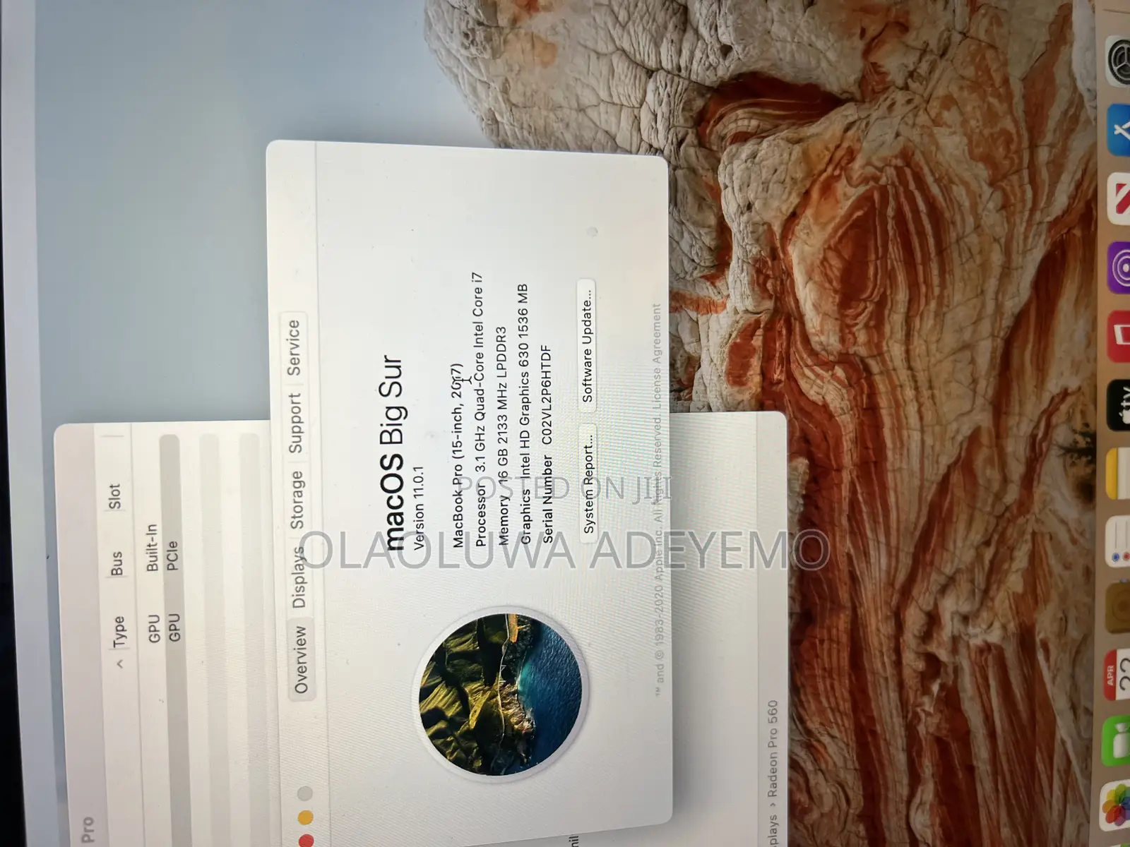 Laptop Apple MacBook Pro 2017 16GB Intel Core i7 SSD 1T