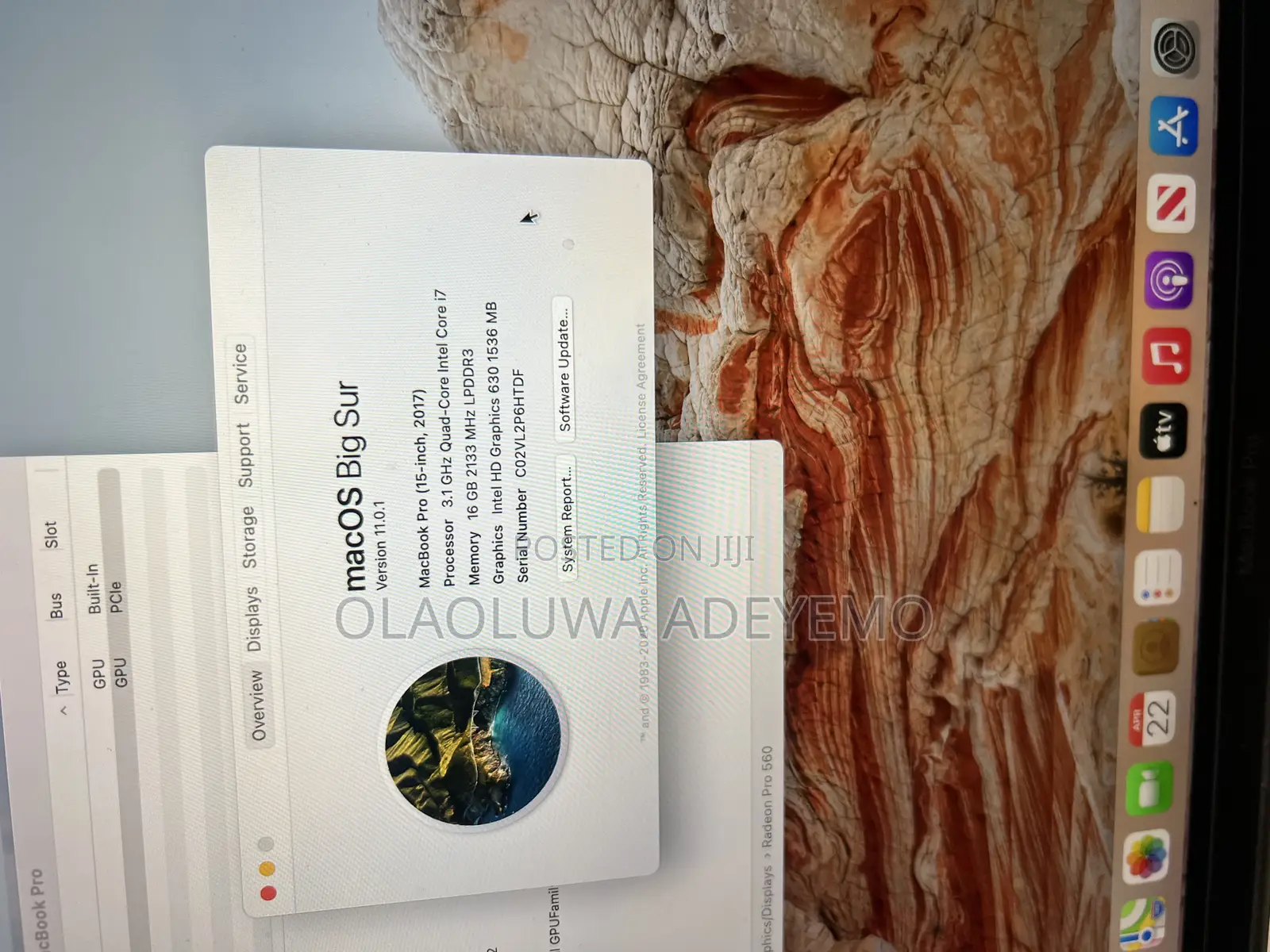 Laptop Apple MacBook Pro 2017 16GB Intel Core i7 SSD 1T